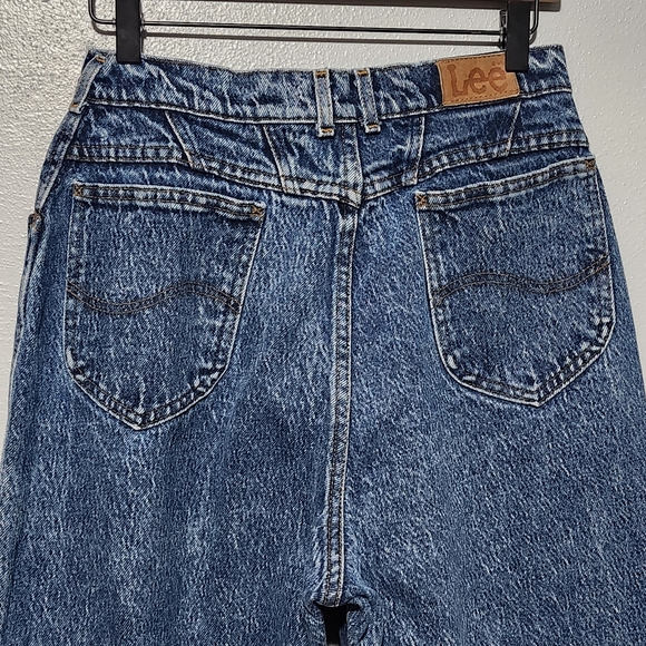 LEE Jeans Womens 12 Medium Blue Vintage 90s High Waist Mom Tapered Retro - Picture 6 of 9